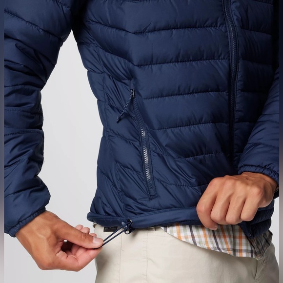 Columbia Men's Powder Lite II Hoodie Jacket Navy Blue Omni-Heat Size S - Picture 7 of 14